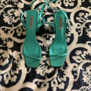 Square Heels with wrap around strap